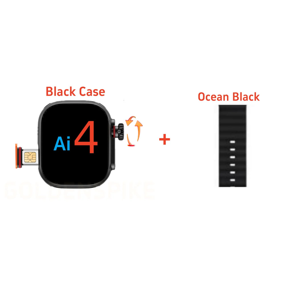 Ultra AI4 SIM Smartwatch | AMOLED Display & Rotating Camera | Braviixx