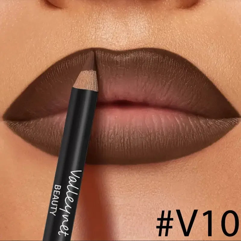 4-Piece Waterproof Matte Lip Kit | 3 Lip Liners + 1 Lip Glaze