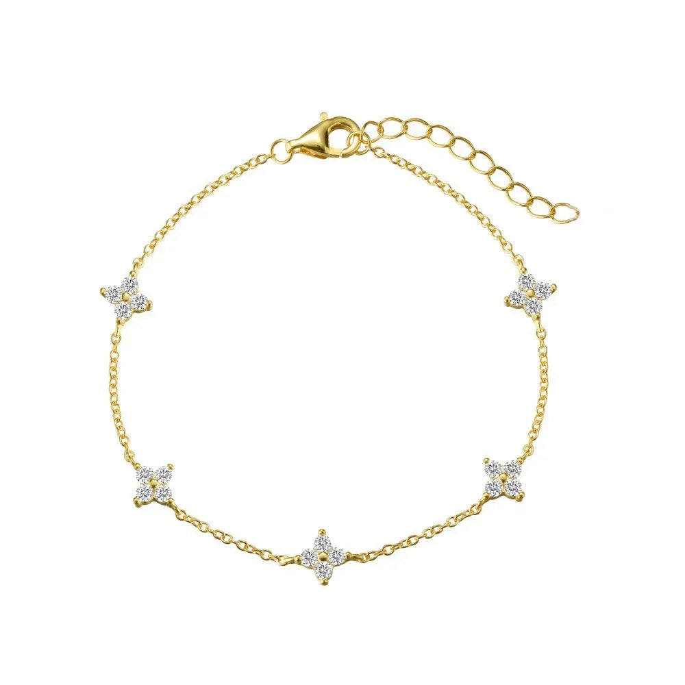 Women's Four-Petal Flower Jewelry | Necklace or Bracelet | Braviixx