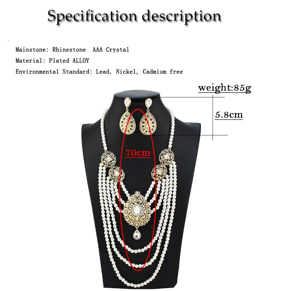 Layered Bead Caftan Jewellery Set | Braviixx