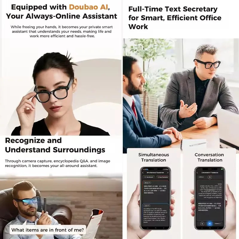 AI Smart Glasses with Camera | Bluetooth, Translation & Audio | Braviixx