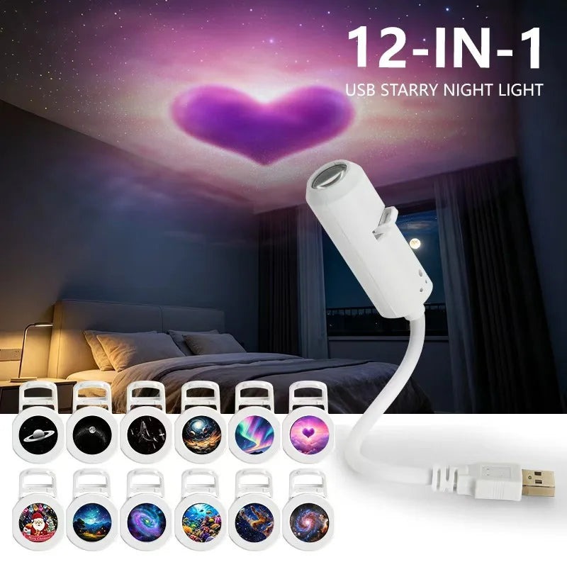 Adjustable Galaxy Projector with Film Discs | Braviixx