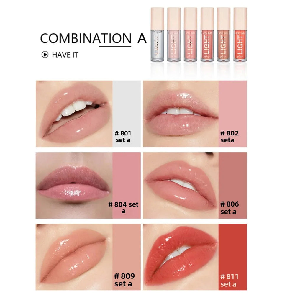 6-Piece Lip Gloss Set | Liquid Lip Stain | A/B Shade Collections | Braviixx