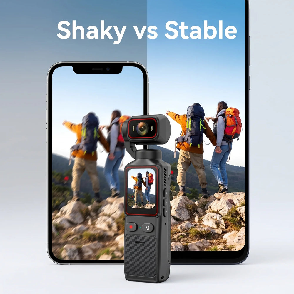 Pocket Gimbal Camera | 3-Axis Stabilization & Touch Display | Braviixx