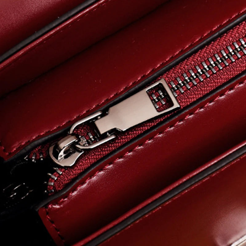 Burgundy Top-Handle Handbag | Shoulder & Crossbody Strap | Braviixx
