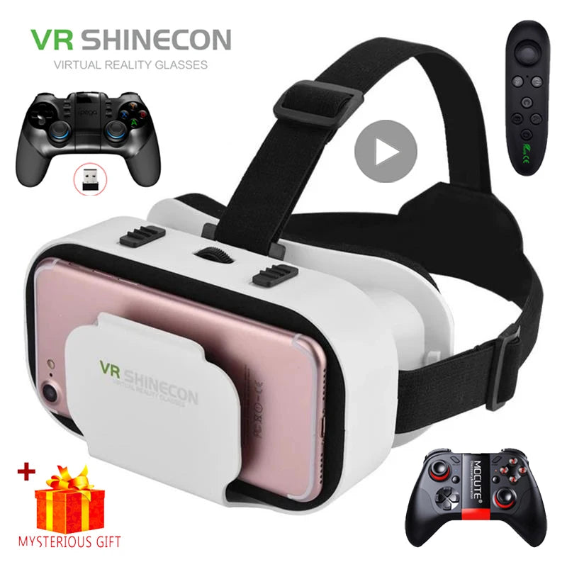 VR Headset for Smartphones | 3D Virtual Reality Glasses with Remote & Headphone Styles | Braviixx