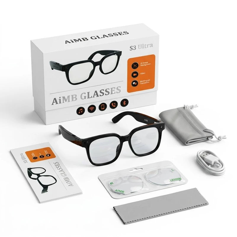 800W AI Camera Smart Glasses with Translation & Bluetooth Calling | Braviixx