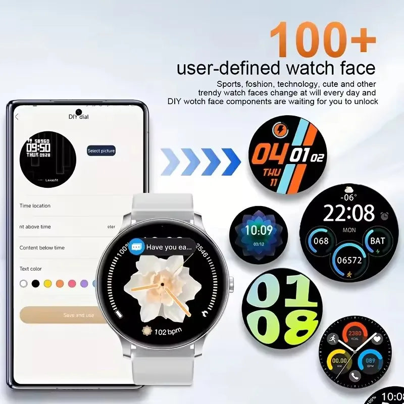 Round Smart Watch with Bluetooth Calling & Custom Watch Faces | Braviixx