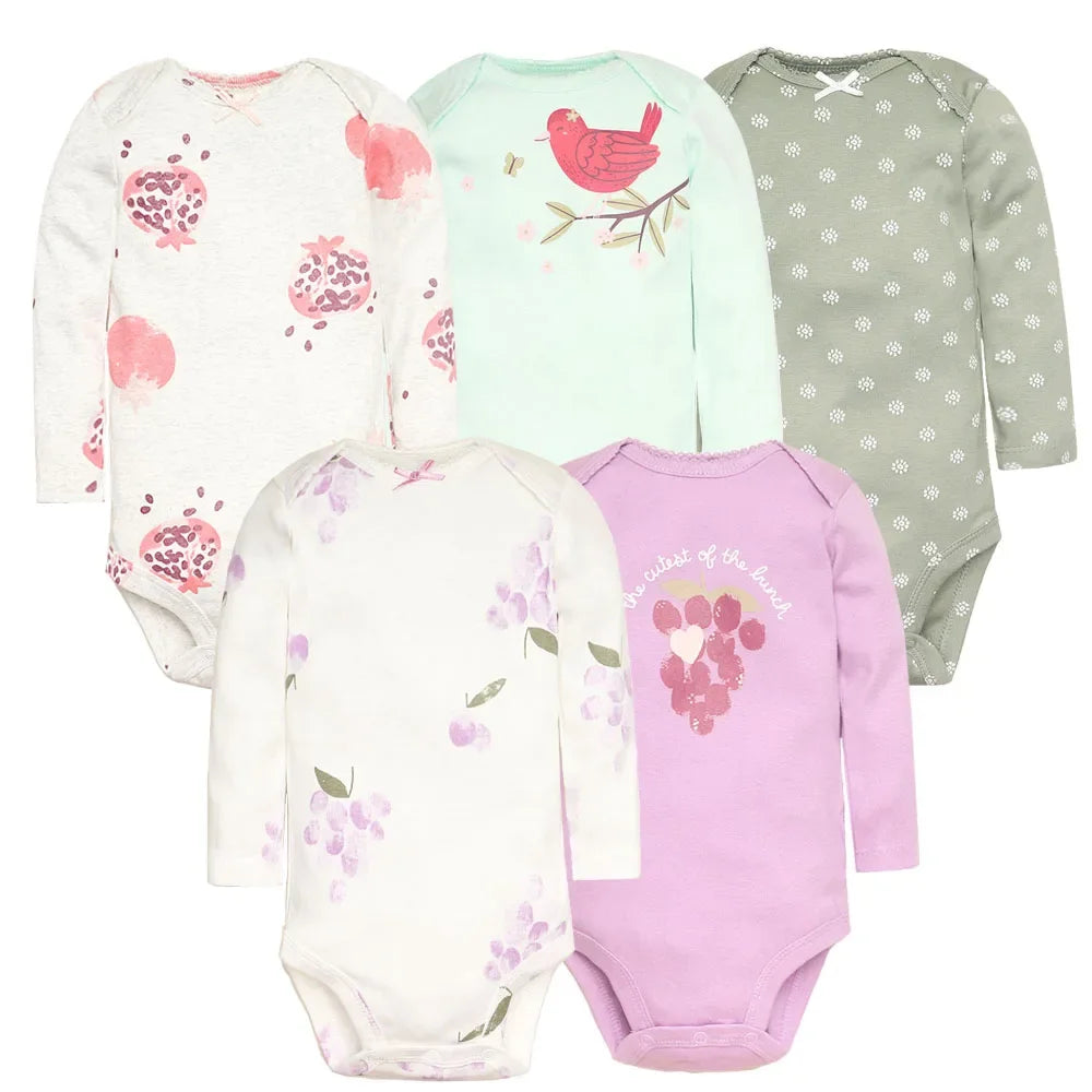 5-Pack Long-Sleeve Baby Bodysuits | Braviixx