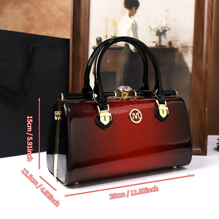 Structured Top-Handle Bag | Jewel Clasp & Shoulder Strap | Braviixx