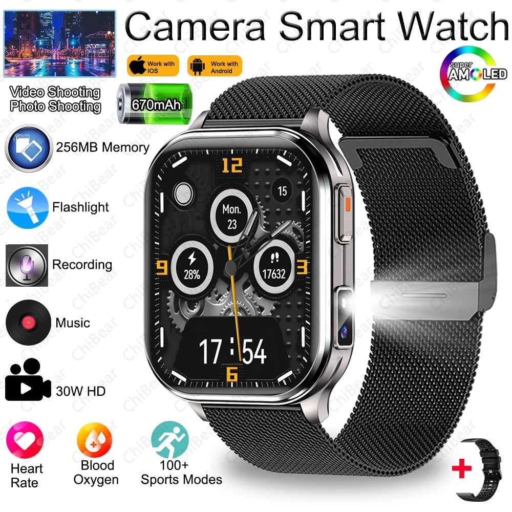 Camera Smartwatch | Bluetooth Calls & LED Flashlight | Braviixx