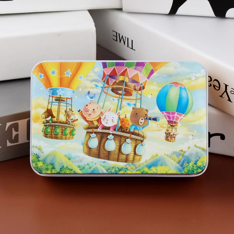 60-Piece Cartoon Jigsaw Puzzle with Metal Tin | Braviixx