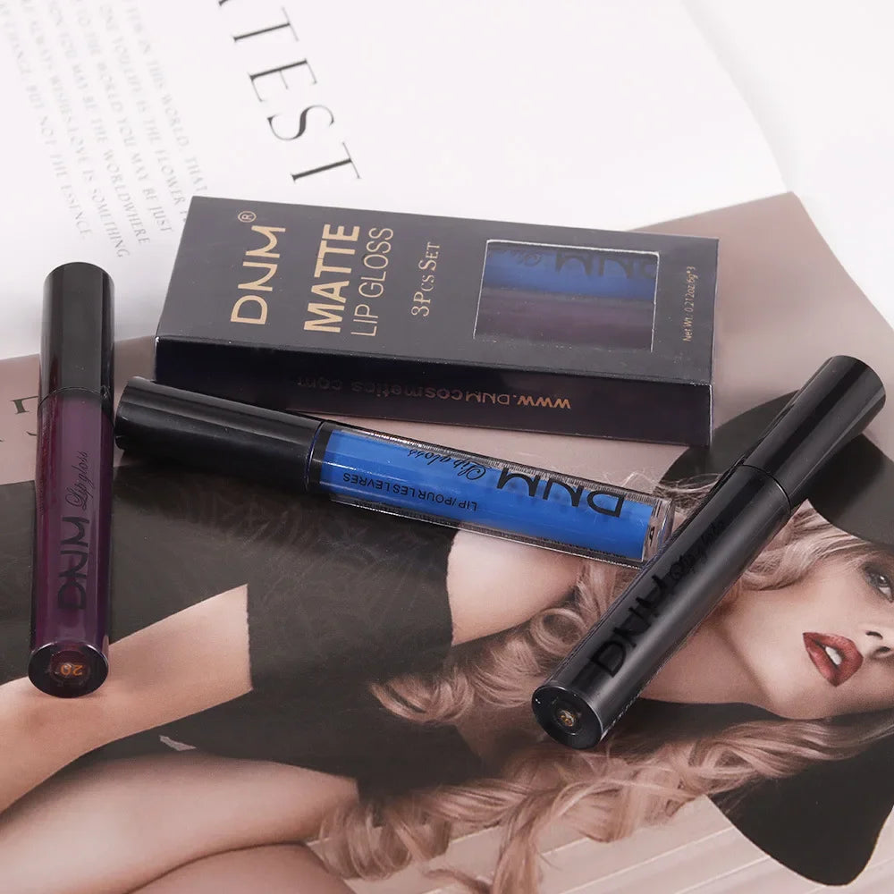 3-Piece Matte Liquid Lipstick Set | 10 Color Combinations | Braviixx