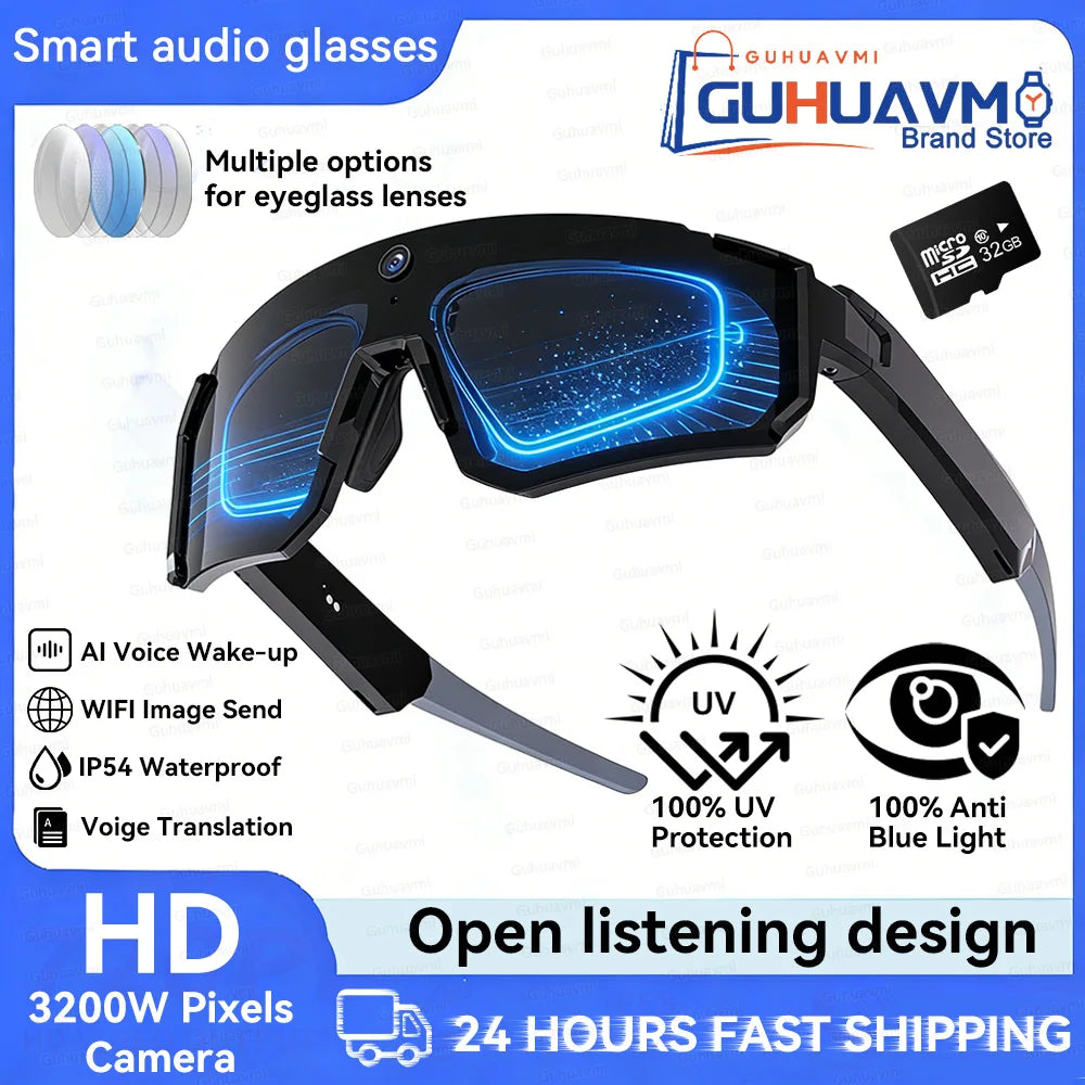 Camera Smart Glasses with Bluetooth Audio | Braviixx