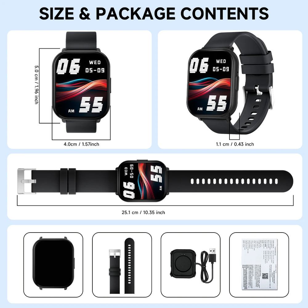 1.83" Bluetooth Calling Smart Watch with Fitness & Sleep Tracking | Braviixx
