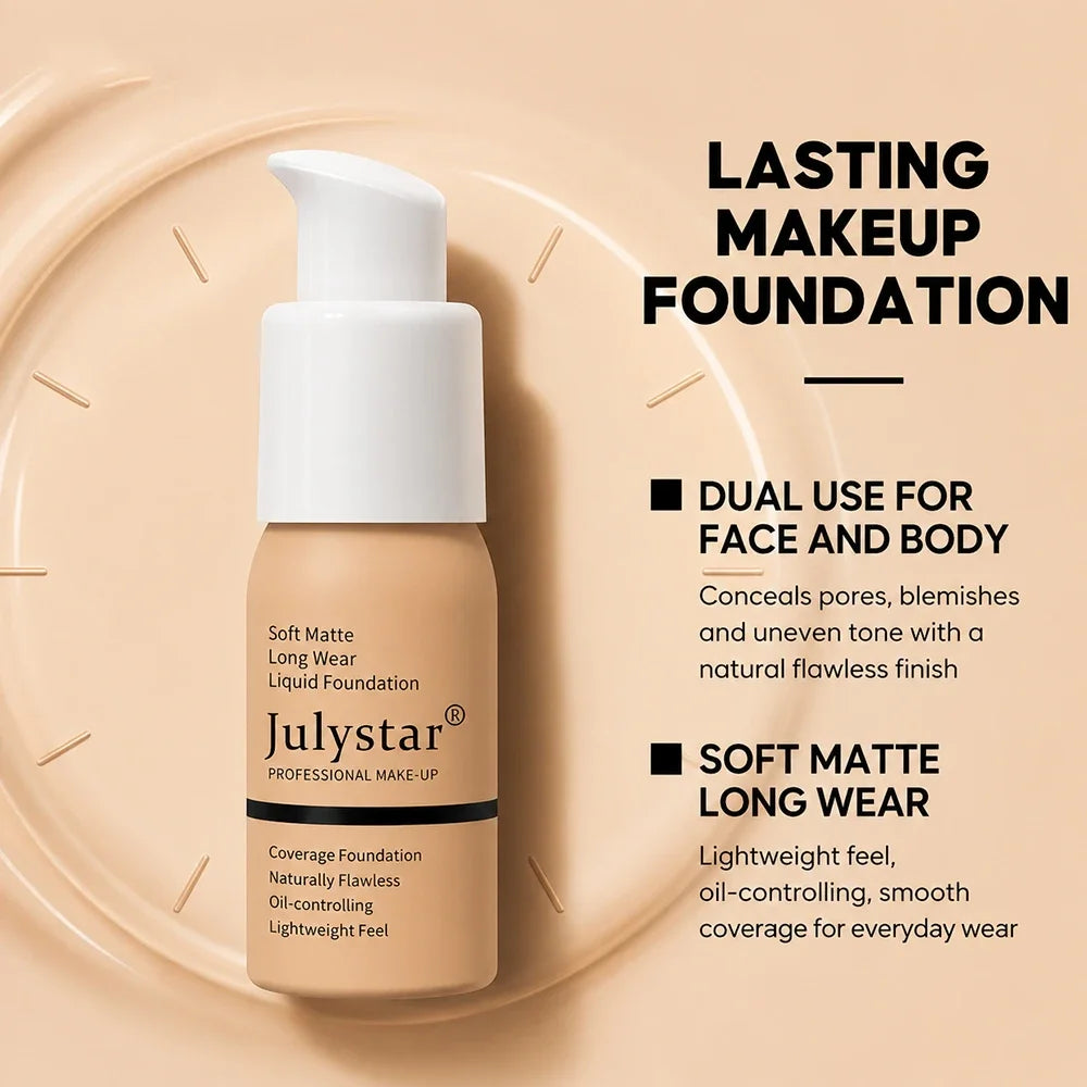 3-Piece Foundation & Concealer Makeup Kit | Brush Included | Braviixx