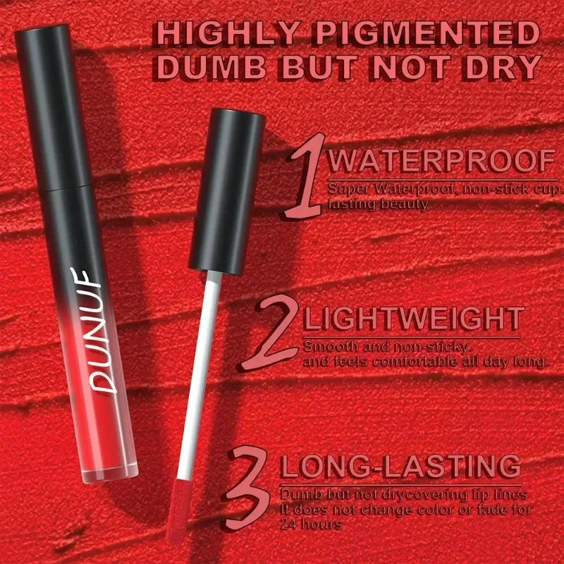 32 Color Lipstick Sexy Matte Long Lasting Lip Gloss Moisturizing Non-stick Cup Party Purple Blue Black Highly Pigments Lip Glaze