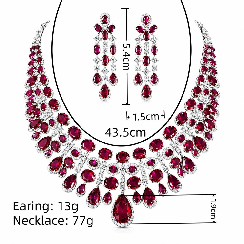 Statement Drop Necklace & Earrings Set | Braviixx