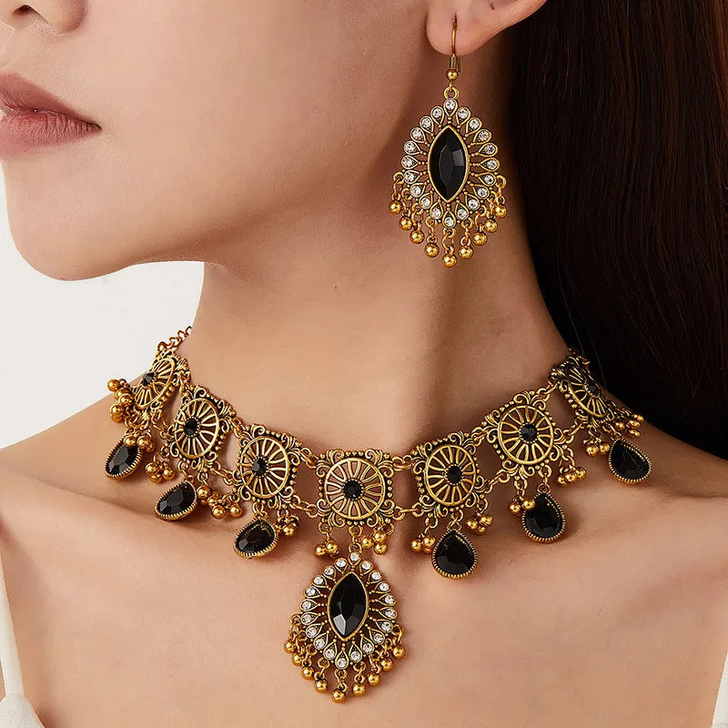Vintage-Inspired Necklace & Earrings Set | Braviixx