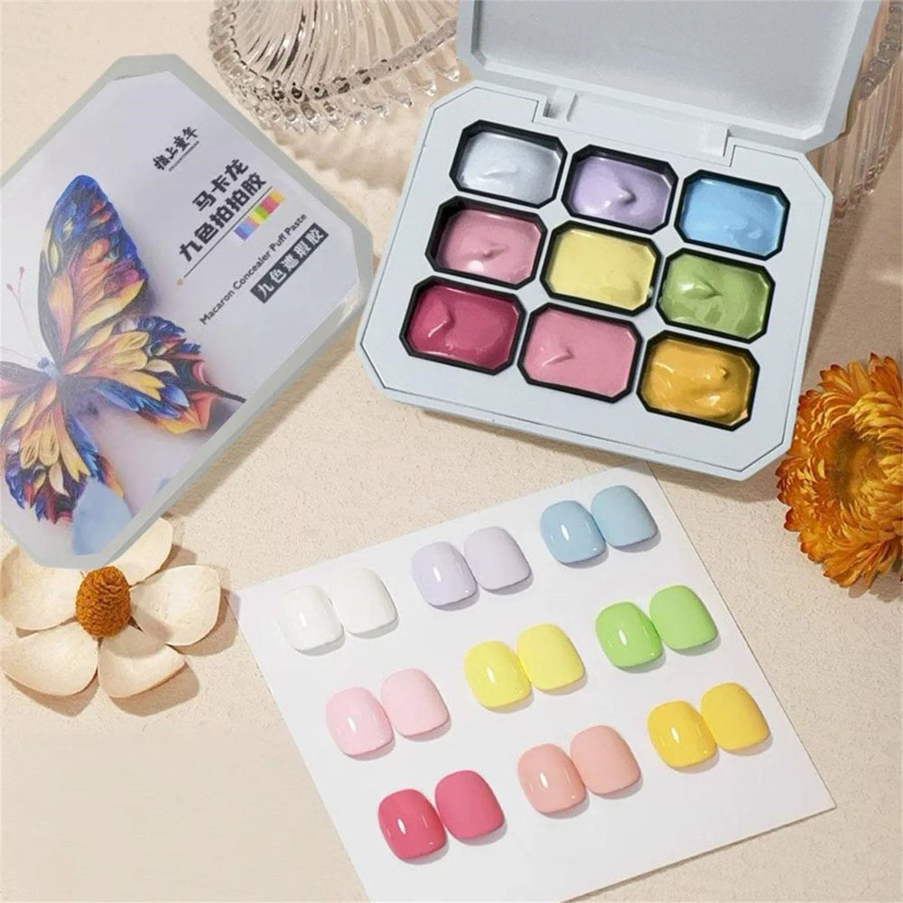 9-Grid Solid Nail Art Gel Palette | Braviixx