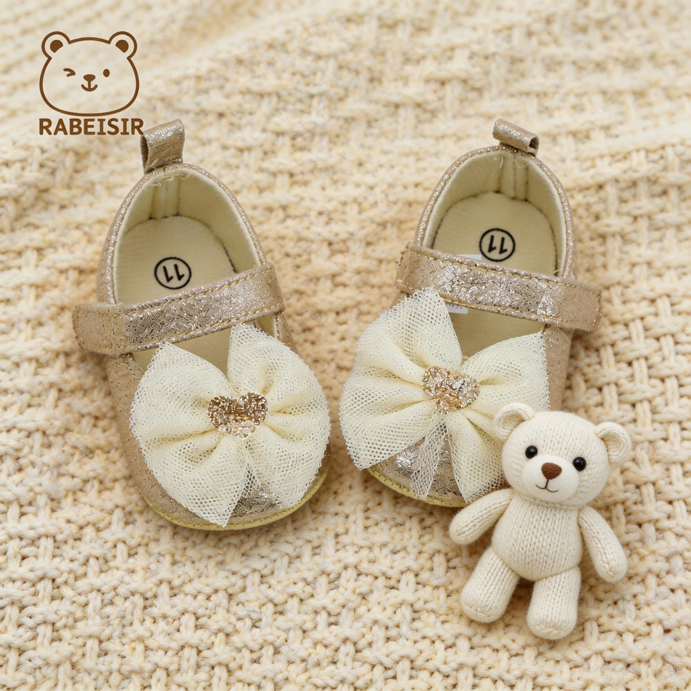 Baby Bow-Detail First-Step Shoes | Braviixx