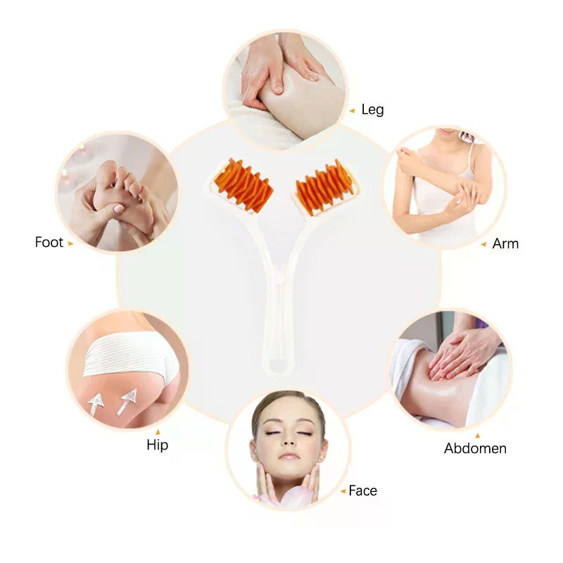 Facial Massager Roller Y Shape Body Shaper Massage Anti Wrinkle Face-Lift Slimming Arm Leg Neck Relaxation Skincare Beauty Tool