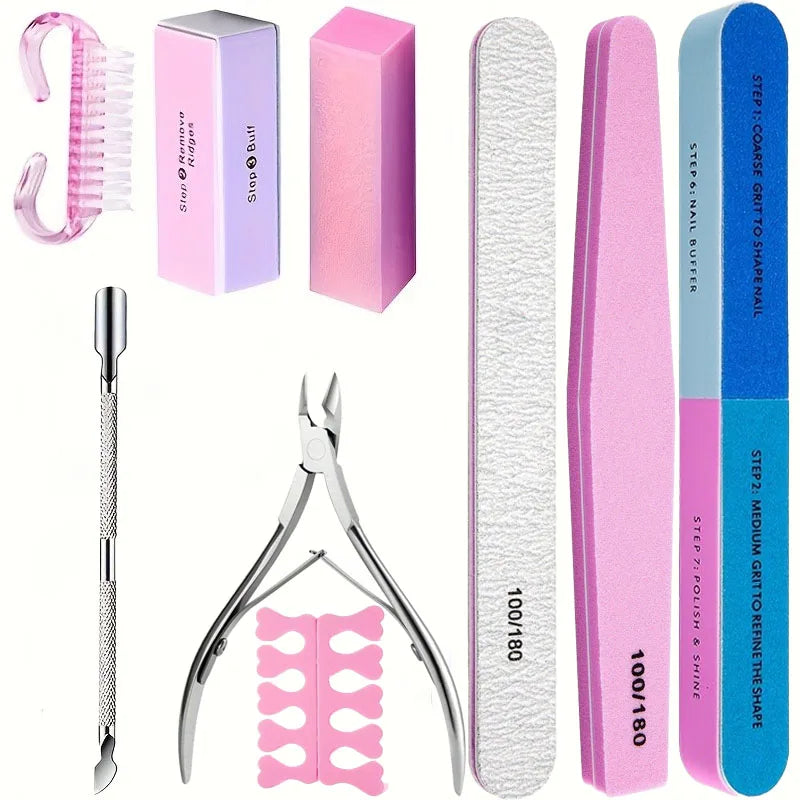Manicure Nail Tool Kit, 10 or 15 Pieces | Braviixx