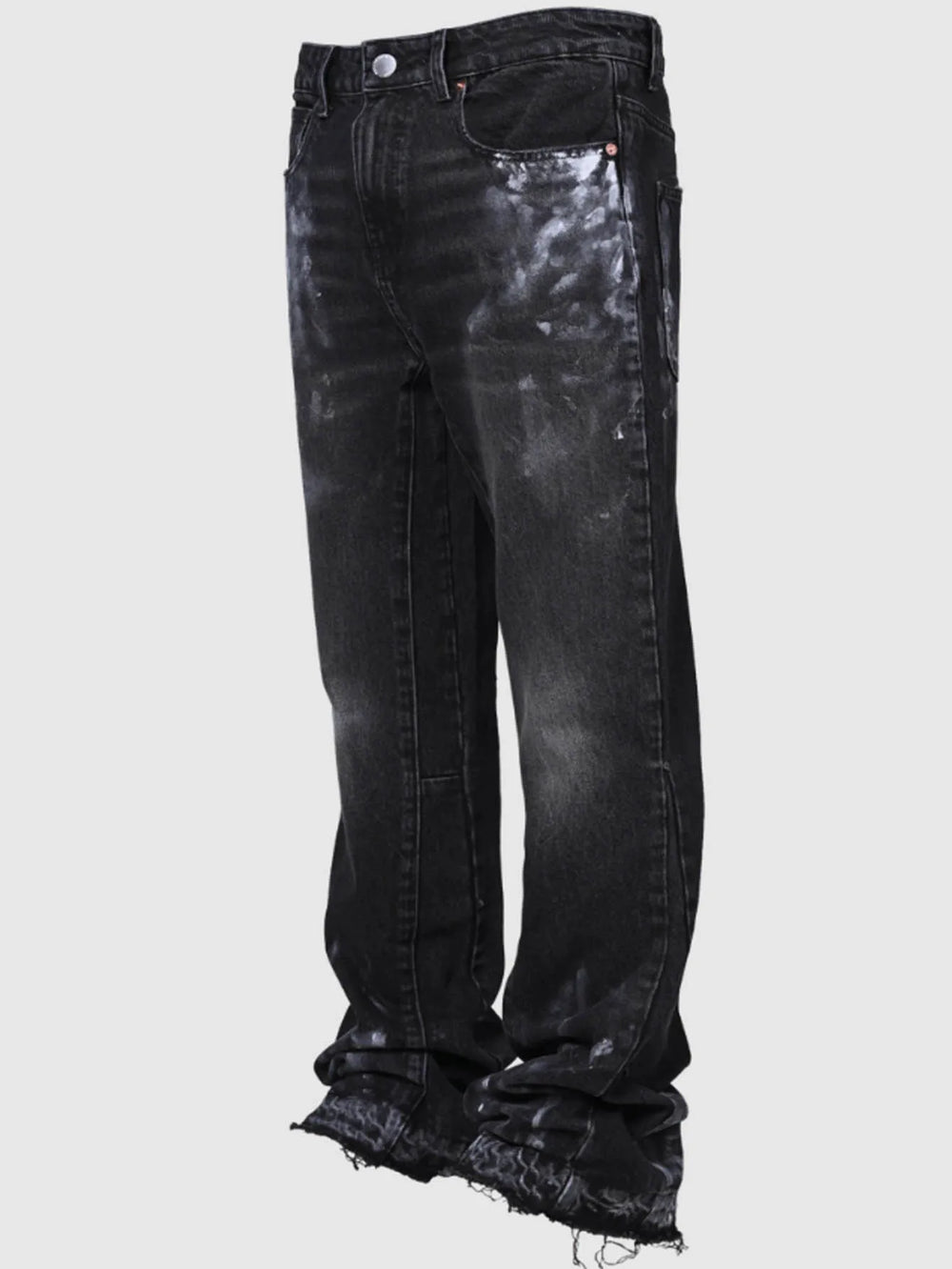 2025 Jeans Men Vintage Straight Pants Mid Waist Stretch Distressed Washed Pockets Button Basics Trousers 2025 Streetwear Denims