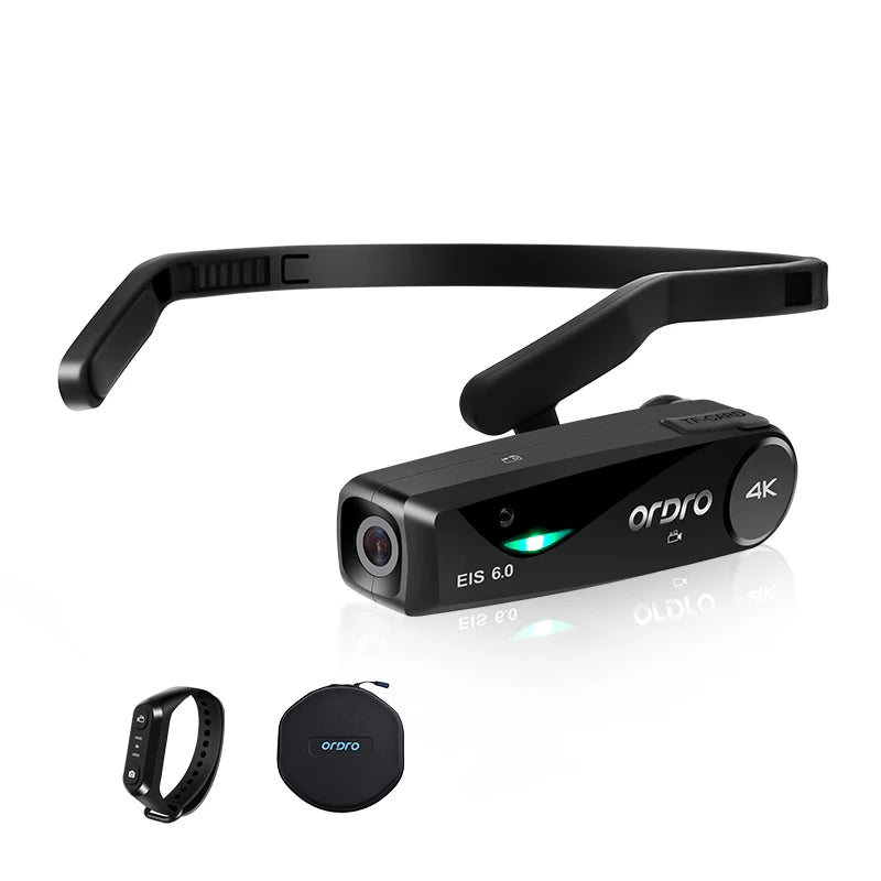 EP6 Plus Head-Worn Camera | 4K Video, Remote & Storage Bag | Braviixx