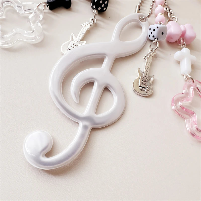 Music-Themed Bag Charm | Treble Clef & Beaded Pendant Designs | Braviixx