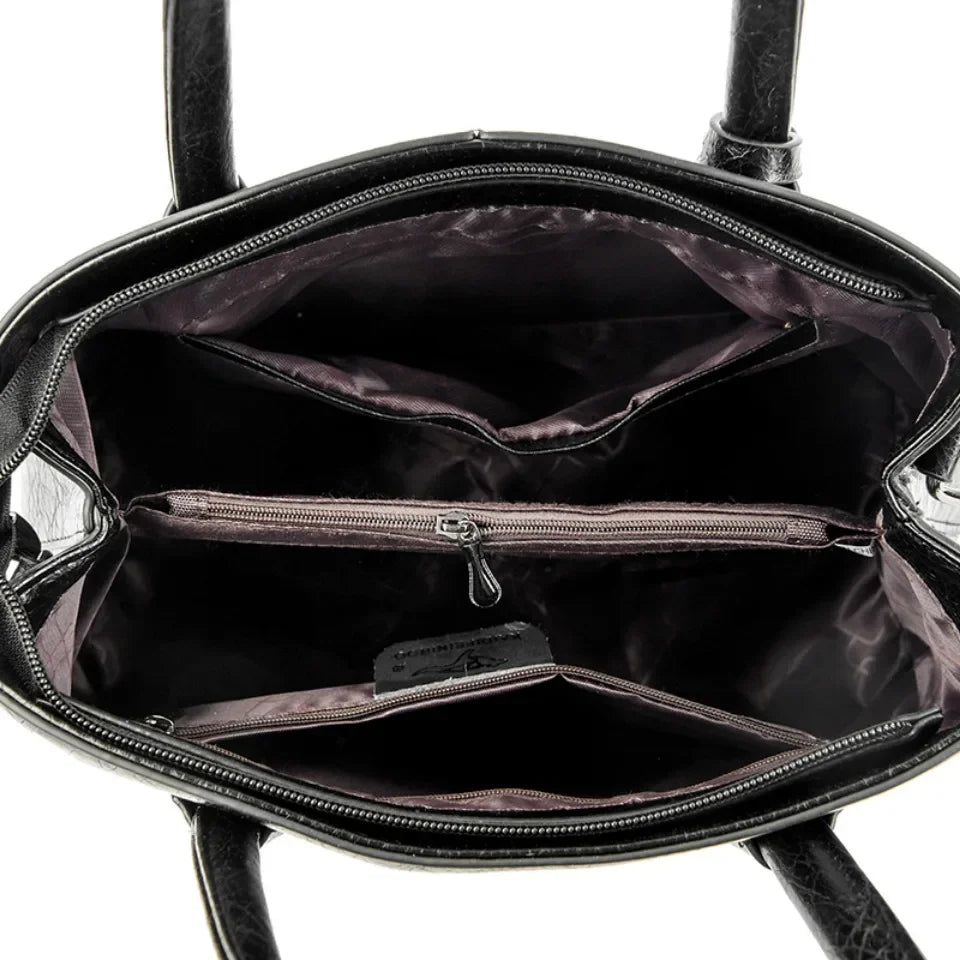 Textured Tote Bag | Top Handles & Shoulder Strap | Braviixx