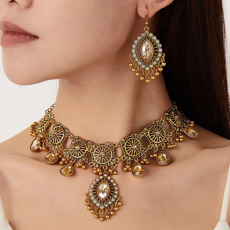 Vintage-Inspired Necklace & Earrings Set | Braviixx