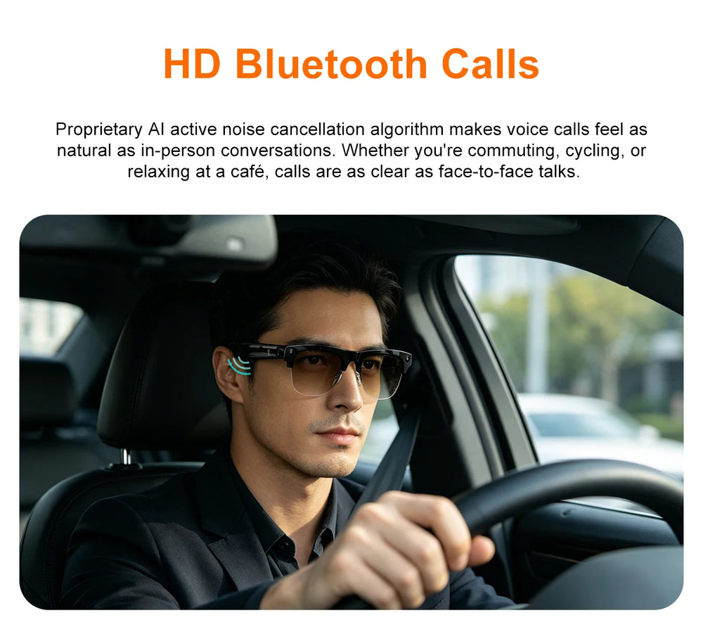 Lenovo 800W AI Camera Smart Glasses with Bluetooth Calling & Voice Translation | Braviixx