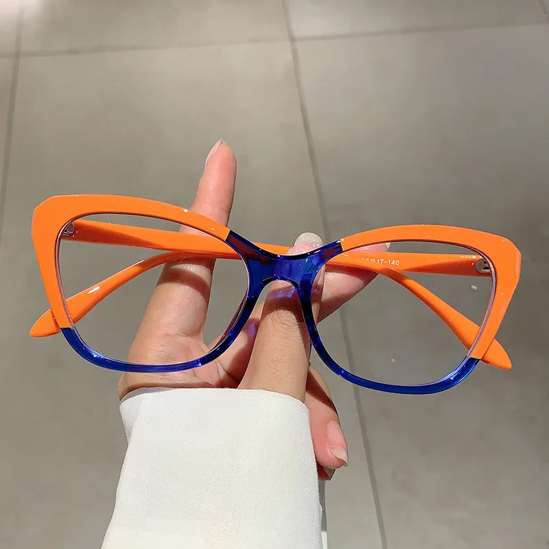 ERIKOLE Cat Eye Reading Glasses | Colour Block Frame · HMC Lens · Plain or +1.00 to +4.00 | Braviixx