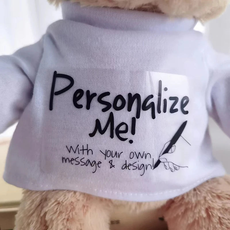 11-Inch Plush Teddy Bear with Removable T-Shirt | Baby Gift | Braviixx