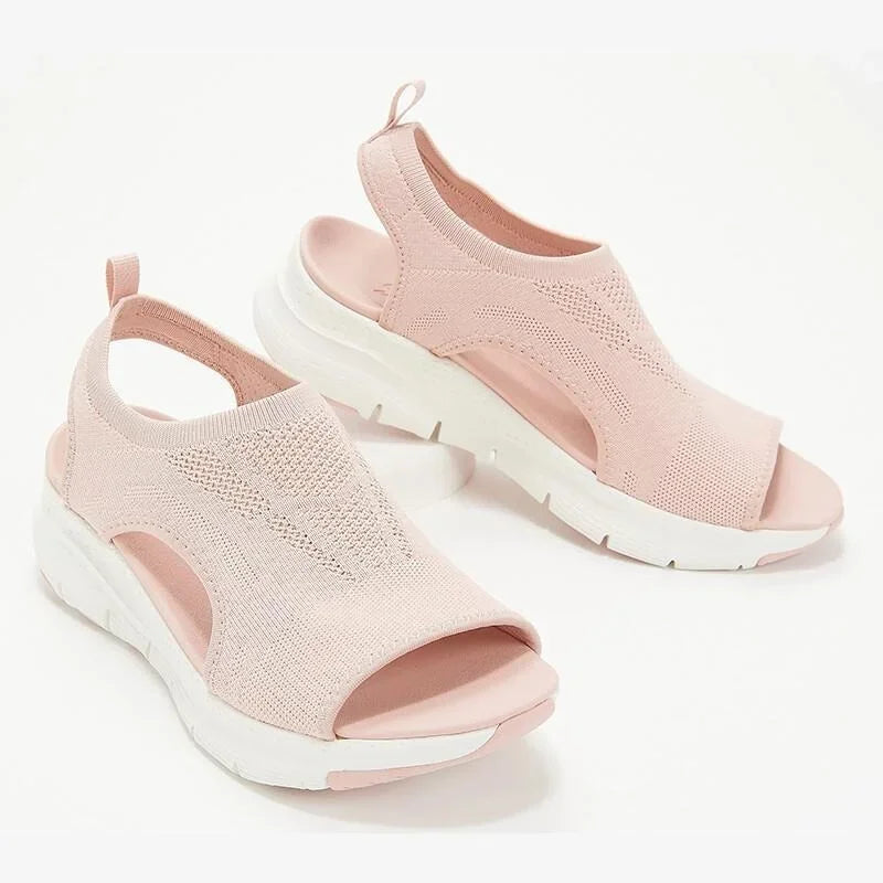 Mesh Women Sandals Female Summer Shoes 2025 Classic Breathable Slip on Sport Sandals Open Toe Platform Shoes Zapatillas De Mujer