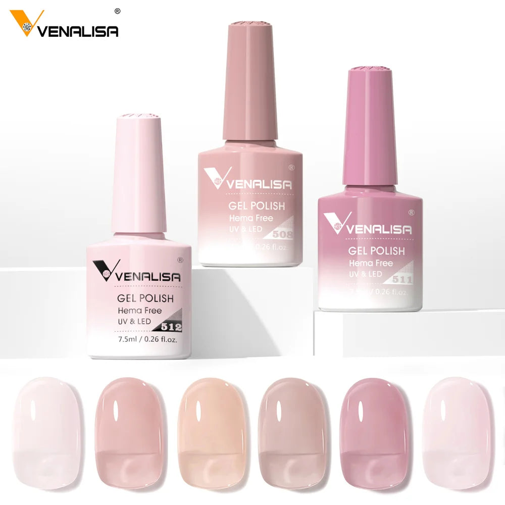 6-Piece UV/LED Gel Nail Polish Kit | 14 Color Sets | Braviixx