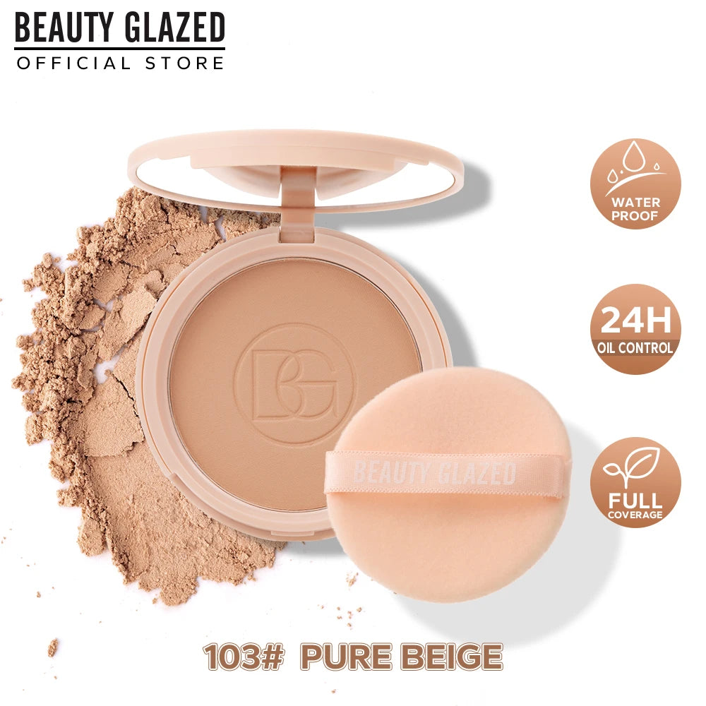 Oil Control Matte Pressed Face Powder | Long Lasting Flawless Setting Powder with Mirror | Braviixx