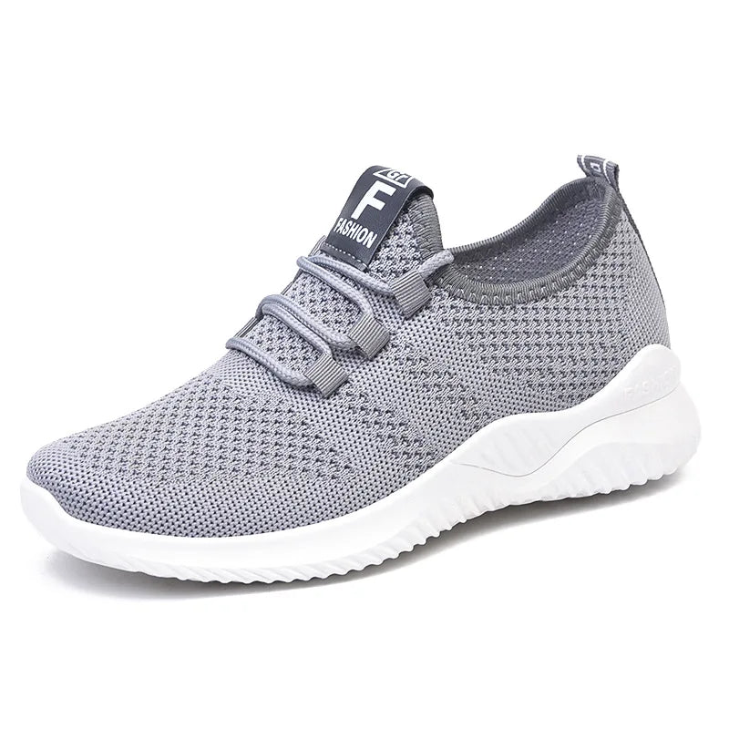 Comfortable Women's Casual Sneakers Summer Breathable Flat Shoes Fashion Women Sneakers Versatile Lace-Up Running Shoes 2026 New