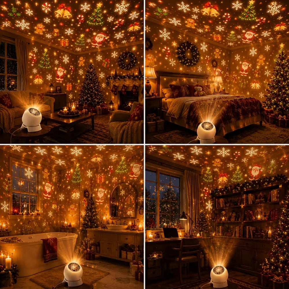8-in-1 Projection Lamp | Holiday & Ocean Themes | Braviixx