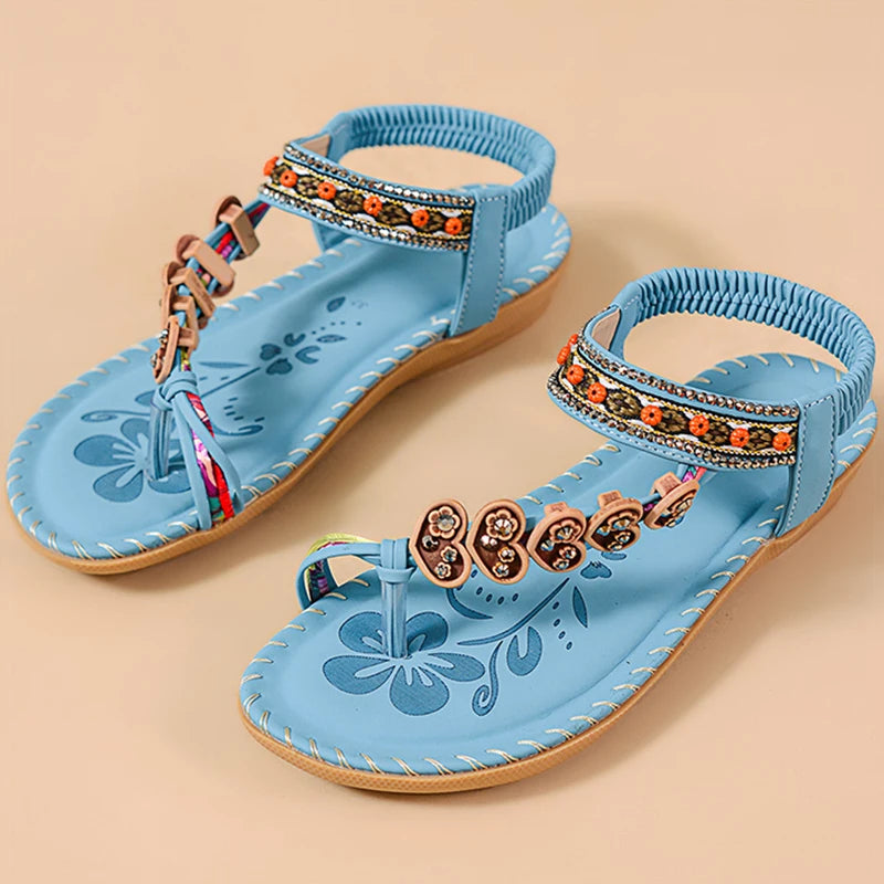 Women's Sandals Bohemia Style Sandals Summer 2026 Shoes For Woman Flip Flops Beach Summer Shoes Women Low Heels Footwear