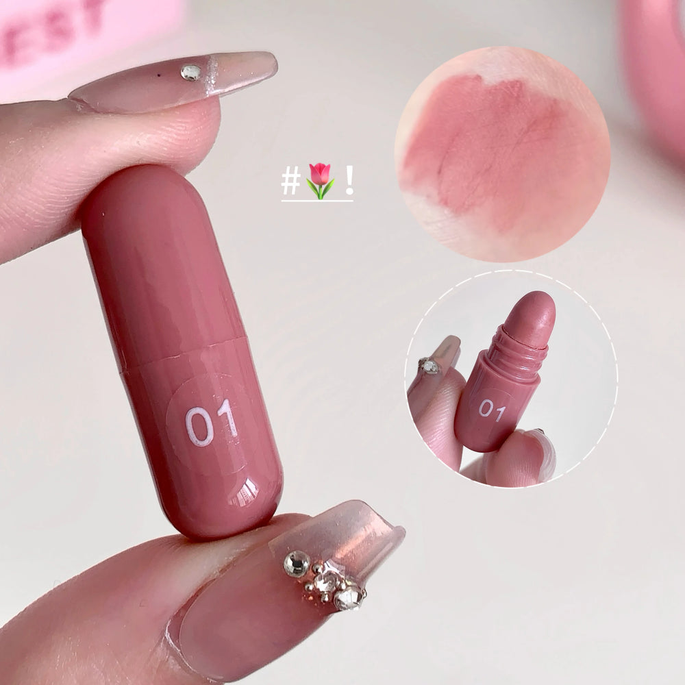 12-Color Matte Lipstick Set | Mini Lip Colors & Bag | Braviixx
