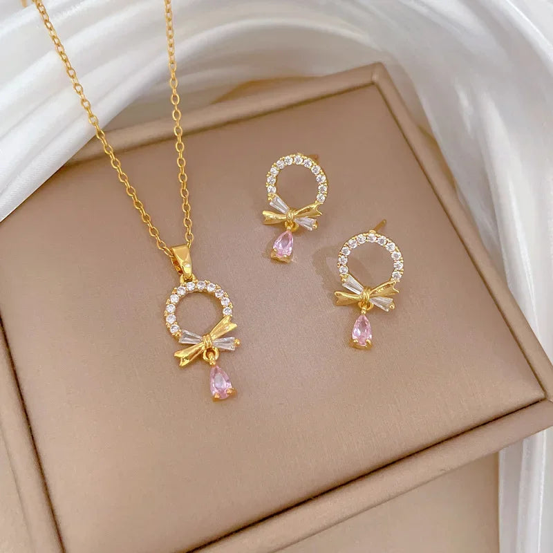 Geometric Zircon-Style Necklace & Set Options | Braviixx