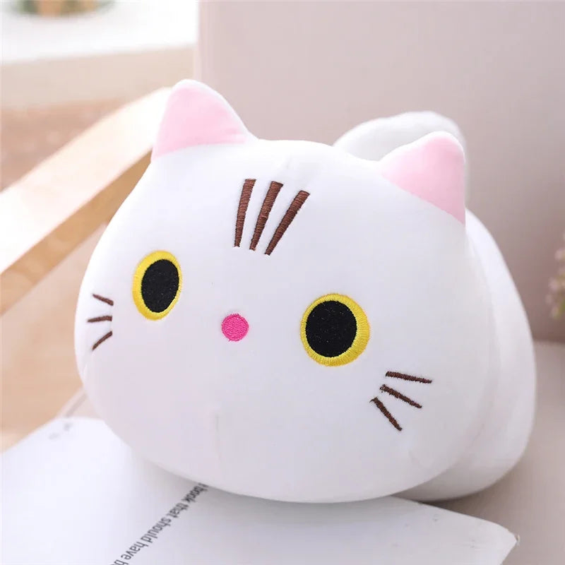 Cute Cat Plush Pillow & Sofa Cushion | Kawaii Stuffed Animal Toy | 20cm | Braviixx