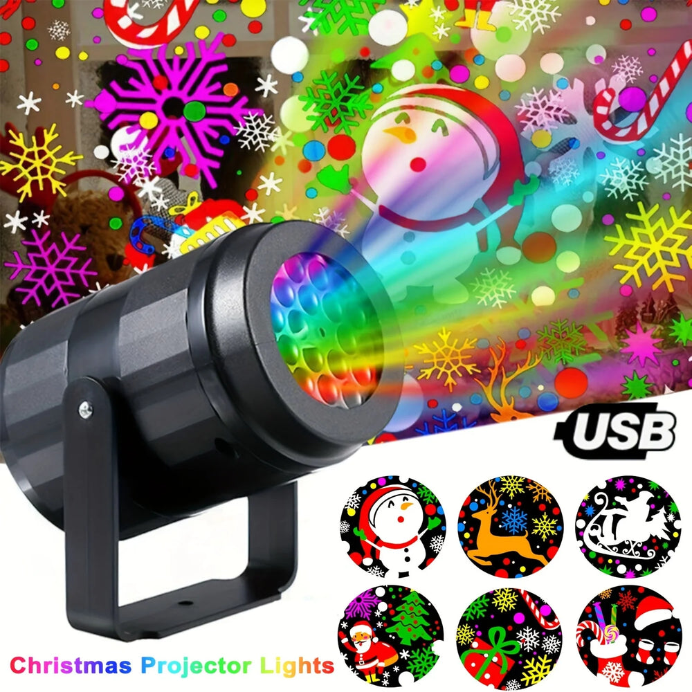 Christmas LED Projector | 16 Festive Patterns & USB Power | Braviixx