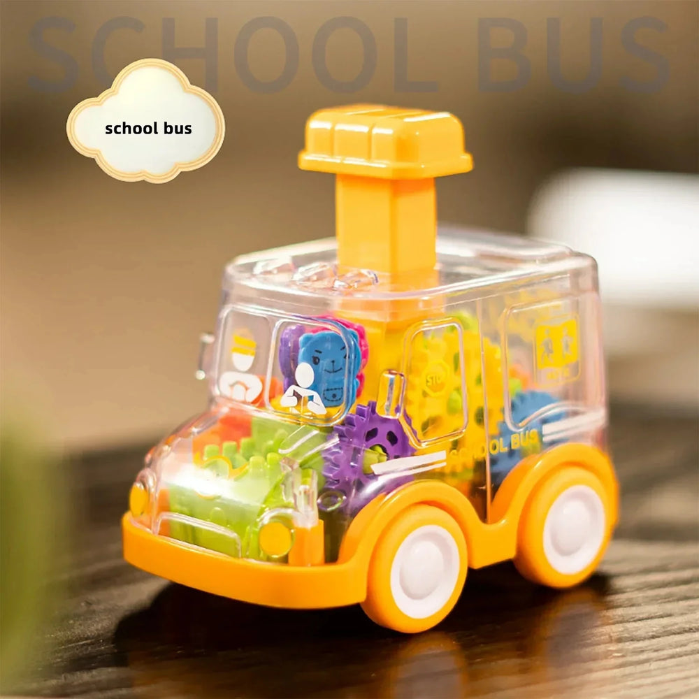 Transparent Gear Press-and-Go Toy Car | Braviixx