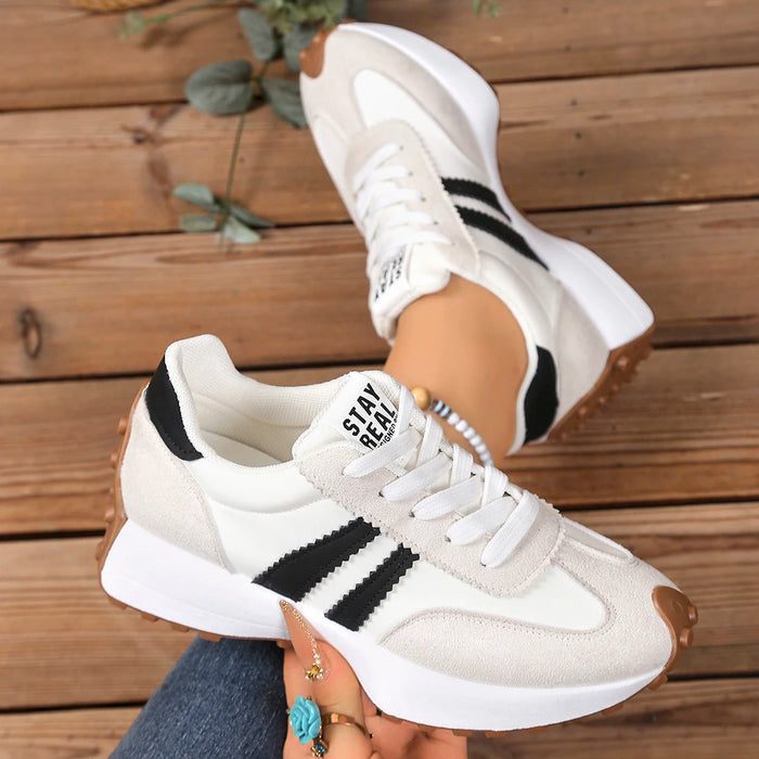 Womens Sneakers Mesh Breathable Walking Shoes Fashion Chunky Platform Sneakers Retro Jogging Footwear Ladies Casual Sports 2026