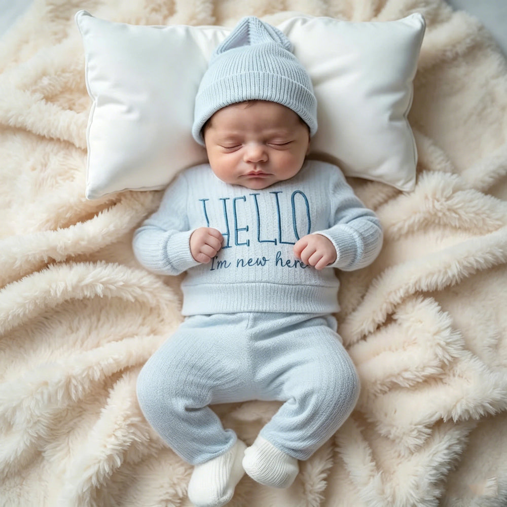 “Hello” Newborn Photo Romper | Braviixx