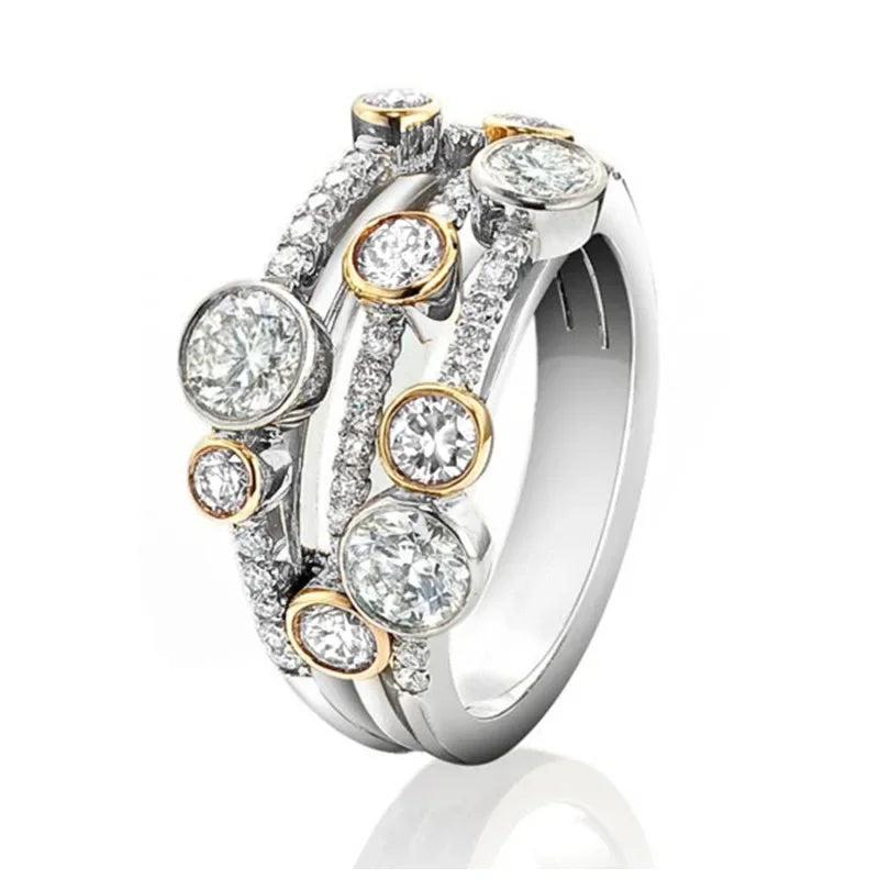 Triple-Band Zircon-Style Ring | Braviixx