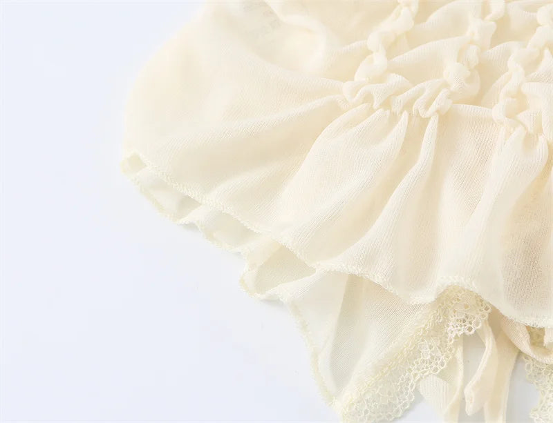 Women's Top 2026 New Summer Bow Decoration Pleated Top for Women Elegant Chic Vacation-style Fashion Ladies Vest Top